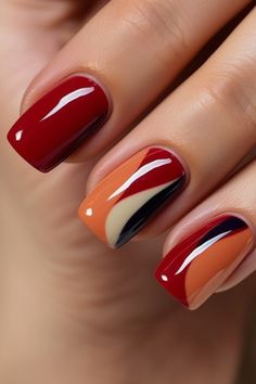 Fall Nails Stilleto Nails Designs, Cute Nail Colors, Fancy Nail Art, Nails Autumn, Thanksgiving Nail Art, Teal Nails, Fav Products, Simple Fall Nails, Squoval Nails