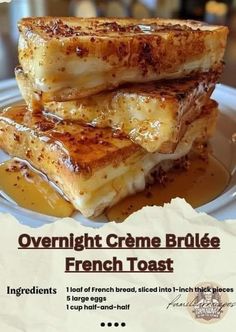 two pieces of french toast stacked on top of each other