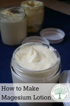 Magnesium Lotion To Help Soothe Skin and Naturally Supplement * The Homesteading Hippy Magnesium Cream, Magnesium Deficiency, Body Butters, Homemade Remedies, Diy Health