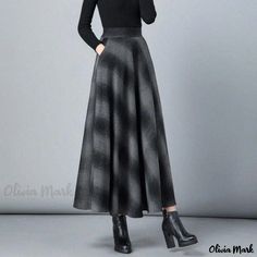 Olivia Mark - Beautiful Long-Sleeved Dress with Flared Bottom Bodycon Cocktail Dress, Maxi Dresses Fall, Skirts Midi High Waisted, Sophisticated Dress, Flowy Maxi Dress, Thick Fabric, Embroidery Dress, Knee Length Skirt, Sleeveless Maxi Dress