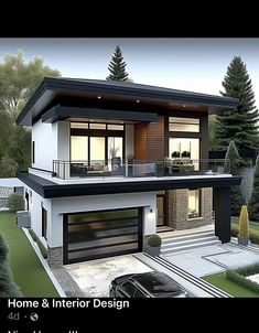 a modern home and interior design in 3d