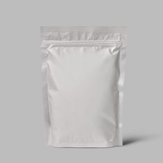 a white plastic bag on a gray background