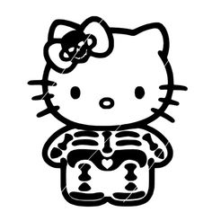 an image of a hello kitty sticker on a white background with the word hello kitty