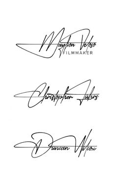 three signatures from the film american women