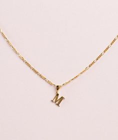 Letter M Necklace, Gold Neck Chain, Hand Jewelry Rings, M Initial, Gold Initial Pendant, Anna Nina, M Necklace, Fancy Jewelry Necklace, Pretty Jewelry Necklaces