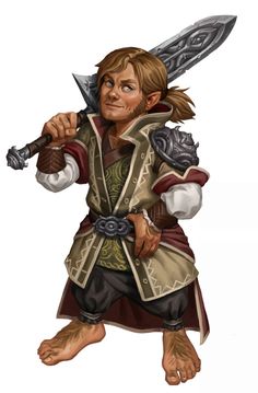 Halfling Rpg, Bard Costume, Halfling Fighter, Halfling Male, Female Halfling, Halfling Bard, Dnd Barbarian, Pathfinder 2e