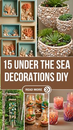 Dive into the magical world of the ocean with these easy and fun DIY under the sea decorations! Perfect for parties, kids' rooms, or summer events, these creative ideas will transform any space into an underwater paradise. From jellyfish lanterns to seashell garlands, discover how to make your own aquatic decor in just a few simple steps. Click to explore more! Craft Shells Ideas, How To Make Seashell Windchimes, Conch Shell Decor Ideas, Sea Shell Decor Ideas Diy, How To Decorate With Shells, Seashell Diy Decor, Seashell Christmas Crafts, Crafts With Seashells Diy, Seashells Crafts Ideas