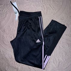 - Size Large - Brand New With Tags Adidas Sweatpants Boy, Fitted Pink Adidas Bottoms, Pink Stretch Adidas Bottoms, Adidas Pink Sports Pants, Adidas Casual Pink Pants, Casual Adidas Pink Pants, Casual Pink Adidas Pants, Football Pants, Pants Adidas