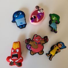 For Sale: Inside Out 6pc Jibbitz Bundle, New. **Charms Are Not Licensed And Made In China Jibbitz Crocs Charms Aesthetic, Paper Toy Disney, Crocs Jibbitz, Kim Possible, Birthday Board, Paper Toys, Cubbies, Inside Out