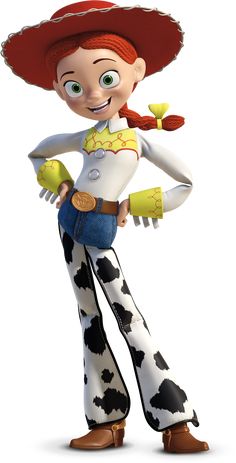 a cartoon character in a cowboy outfit