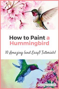 the cover of how to paint a hummingbird