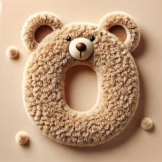 a teddy bear made out of knitted material