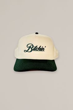 take it from us, this hat is bitchin' and goes with pretty much everything. two-toned forest green and natural canvas snapback hat otto classic fit, mid-profile one size fits most all hats are final sale Trucker Hat Women, Dope Hats, Clothing Website, Hat Women, Beach T Shirts, Clothing Websites, Wardrobe Ideas, Romper With Skirt, Fit Check