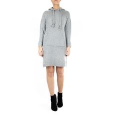 Get the comfort of a hoodie and the ease of a dress with this women's Nina Leonard sweater dress. Get the comfort of a hoodie and the ease of a dress with this women's Nina Leonard sweater dress. Drawstring hood Long sleeves Kangaroo pouch pocket Vented hem UnlinedFIT & SIZING 36 1/2-in. approximate length from shoulder to hem Loose fit Pull-on designFABRIC & CARE Rayon, polyester Machine wash - Delicate Imported Size: Small. Color: Light Grey. Gender: female. Age Group: adult. Pattern: Womens Hooded Sweater, Hooded Sweater Dress, Hooded Sweatshirt Dress, Cowl Neck Sweater Dress, Dress Guide, Plus Size Swim, Kangaroo Pouch, Cowl Neck Sweater, Clothing Size Chart