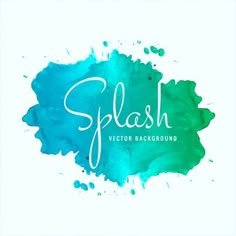 splash watercolor background with blue and green colors