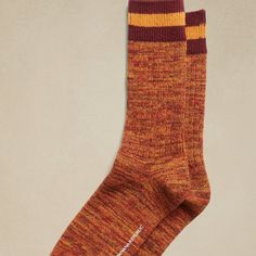 A Soft Sock In A Breathable Cotton Blend With Rib-Knit Openings And Angled Toe Seams For A Better, More Comfortable Fit. Fits Men's Shoe Sizes 8-12. 91% Cotton, 8% Polyester, 1% Spandex. Casual Orange Socks For Winter, Casual Orange Winter Socks, Casual Warm Knit Socks, Casual Multicolor Fall Socks, Casual Warm Socks, Casual Warm Brown Socks, Multicolor Cotton Socks For Fall, Casual Warm Multicolor Socks, Casual Orange Socks For Fall