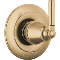 the delta shower faucet in brushed brass