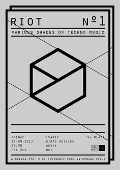 the poster for riot n91's new album, various shades of tech music