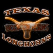 the texas longhorns logo on a black background