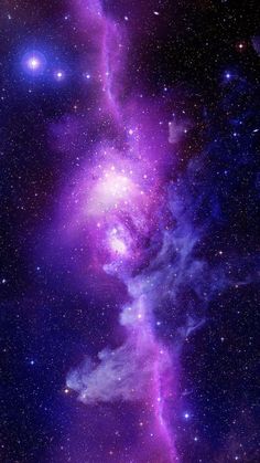 an image of a purple and blue space with stars in the background that is blurry