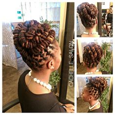 Barrel roll up-do Hairstyles On Locs, Styled Locs, Loc Updos, Locks Styles, Locs Ideas, Locs Color, Nubian Locs, Colored Locs