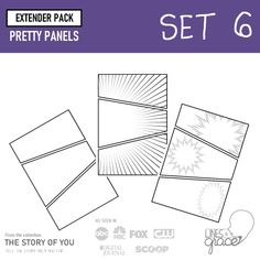 the paper pack includes four different sized cards and one smaller card that has been folded in half