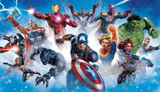 Avengers Gallery Art Peel and Stick Mural Wall Murals RoomMates Mural 1500 Piece Jigsaw Puzzles, Peel And Stick Mural, Galleria D'arte, York Wallcoverings, Smooth Walls, Heroes And Villains, Gallery Art, Bold Graphics, Classic Tv