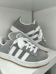 adidas, campus, sneakers, women, men, shoes, gray, style Addidas Shoes Campus 00s, Addidas Shoes Campus 00s Outfit, Addidas Shoes Campus, Adidas Campus Shoes, Campus Shoes, Pretty Sneakers, Adidas Campus 00s, Adidas Baby, Back To School Shoes