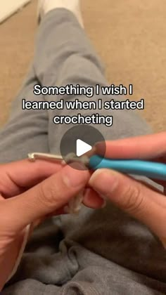 someone is holding two toothbrushes in their hands with the caption, something i wish i learned when i started crocheting