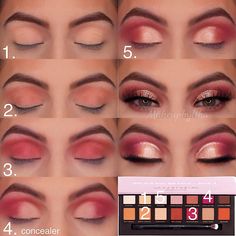 new look yay or nay? @anastasiabeverlyhills @norvina #abhmodernrenaissance palette #abhdipbrowpomade in soft brown and clear brow gel… Easy Eye Makeup Tutorial, Make Up Diy, Natural Eye Makeup Tutorial, Bridal Makeup Tutorial, Apply Eyeshadow, Eye Makeup Palette, Bridal Eye Makeup, Makeup Tutorial Step By Step