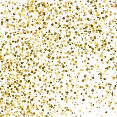 gold confetti on a white background