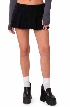 EDIKTED Aisha Low Rise Miniskirt | Nordstrom Low Rise Mini Skirt, Denim Skort, Mini Skirt Black, Rollerball Perfume, Pink Fits, New Years Dress, Blue Fits, Black Mini Skirt, Knit Shorts