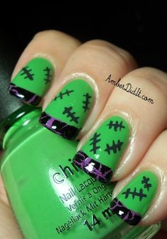 30 Awesome Halloween Nail Art Ideas Diy Halloween Nails, Crackle Nails, Splatter Paint, Get Nails, Creative Nails