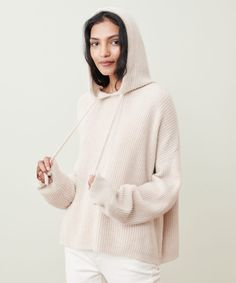 Cashmere Fisherman Hoodie Oatmeal Cozy Beige Hoodie With Double-lined Hood, Cozy Beige Hoodie Sweater, Winter Cashmere Hoodie Sweater, Cozy Hooded Cashmere Outerwear, Winter Hooded Cashmere Hoodie, Winter Cashmere Hooded Hoodie, Winter Cashmere Hoodie, Cashmere Hooded Hoodie For Winter, Winter Cashmere Hoodie For Loungewear