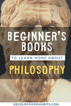 a statue with the words beginner's books to learn more about philosophy