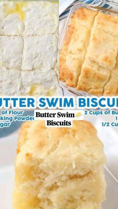 the instructions for how to make butter swim biscuits