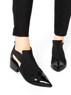 ASOS Ramsford Neoprene Point Cut Out Western Boots Daily Shoes, Spring Boots, Paris Mode, Pointe Shoes, Crazy Shoes, Pretty Shoes, Shoe Obsession, Gigi Hadid, Shoe Lover