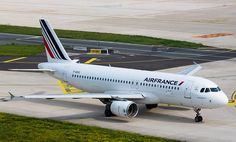 an airfrance airplane sitting on the tarmac