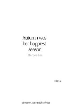 the cover for autumn was her happest season by harper lee, with an image of