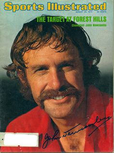 the front cover of sports illustrated magazine, featuring a man with long hair and moustache