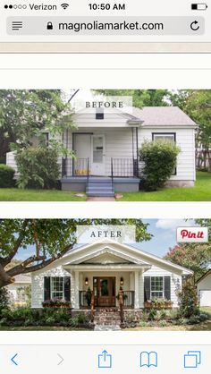 the before and after pictures of a house