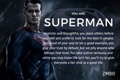 a man in a superman suit with the words you are superman written below him on it