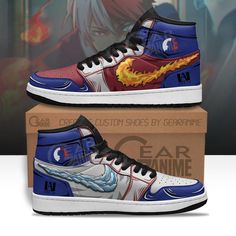 Shoto Todoroki Sneakers Ice And Fire Custom Anime My Hero Academia Shoes available in T-shirt, hoodie, tank top, longsleeve, multi color and size S M L XL XXL 3XL 4XL 5XL. Shipping from the US. Easy 30 day return policy - Shop now! 6.1-ounce, 100% cotton .Double-needle neck, sleeves and hem; Roomy Unisex Fit. Ash is 99% cotton, 1% poly; Sport Grey is 90% cotton, 10% poly; Dark Heather is 50% cotton, 50% polyester .Decoration type: Digital Print. Made by Gildan Todoroki Ice And Fire, My Hero Academia Shoes, Academia Shoes, Vegan Design, Ice And Fire, Anime Shoes, Exclusive Shoes, High Shoes, Air Jordan 1 High