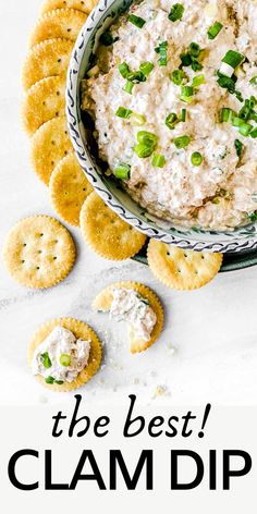 the best clam dip with crackers and cheese