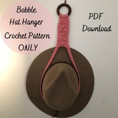 a hat hanger with crochet pattern only