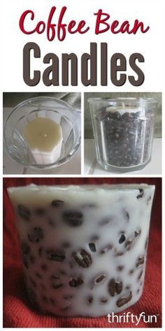 coffee bean candles are an easy way to use up leftover coffee beans