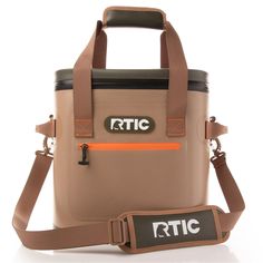 a cooler bag with the words rttic on it