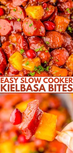 this is an easy slow cooker kielbasa bites recipe