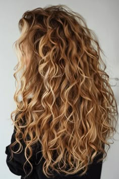 Curly Hair Styles And Color, Light Brown Balayage Wavy Hair, Blonde Curly Hair With Shadow Root, Curlyage Blonde, Lighter Brown Curly Hair, Highlights For Light Brown Curly Hair, Honey Balayage On Curly Hair, Copper And Blonde Balayage Curly Hair, Lived In Hair Blonde