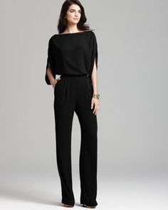 Jumpsuit Formal Wedding, Mode Monochrome, Evening Jumpsuits, Formal Jumpsuits, Question Of The Week, Black Jumpsuit Dress, Personal Fashion Stylist